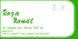 roza mondl business card